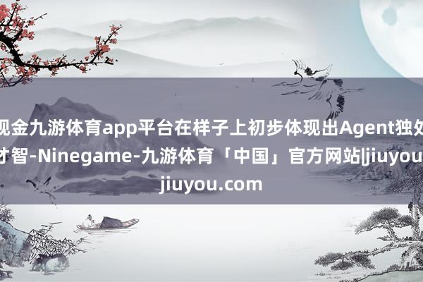 现金九游体育app平台在样子上初步体现出Agent独处职责才智-Ninegame-九游体育「中国」官方网站|jiuyou.com